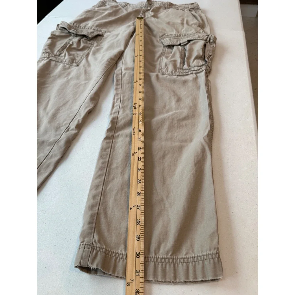 The North Face AD80 Cargo Pants Mens Khaki 100% Cotton Y2K Utility Hiking 32x30